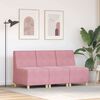 vidaXL Modulaire Bankeenheid Armlos 3 pcs Roze 55 x 74 x 82 cm Fluweel