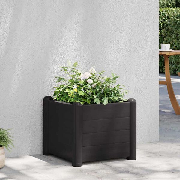 vidaXL Plantenbak verhoogd 43x43x35 cm PP antraciet