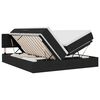 vidaXL LED Opslagbed met Matras Zwart 180 x 200 cm Stof