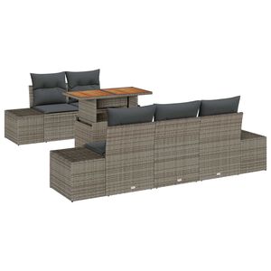 vidaXL Tuinbankenset 6 st Grijs en Bruin