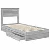 vidaXL Opslag bed met hoofdeinde Grijs Sonoma 90 x 200 cm Bewerkt hout