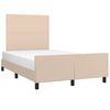 vidaXL Bedframe zonder matras 120x190 cm kunstleer cappuccinokleurig