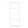 vidaXL Schuifdeur ORKDAL 93 x 202 cm Massief grenenhout en glas Wit