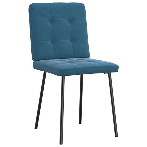 vidaXL Eetkamerstoelen 6 st fluweel blauw