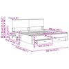 vidaXL Bedframe met hoofdeinde Sonoma Eiken 200 x 200 cm Bewerkt hout