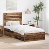 vidaXL Bedframe met lade met hoofdeinde met opslag Bewerkt hout
