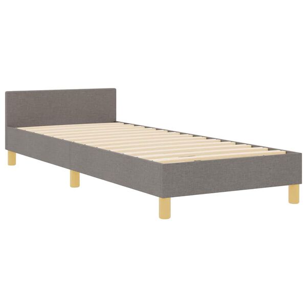 vidaXL Bedframe met hoofdeinde Taupe 80 x 200 cm Stof
