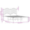 vidaXL Bedframe met hoofdbord metaal wit 120x190 cm