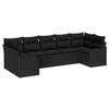 vidaXL Tuin Sofa Set Zwart poly rattan