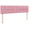 vidaXL Ottoman bed met matrassen en LED's 160x200cm fluweel roze