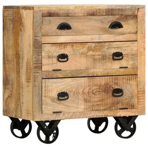 vidaXL Bijzetkast met lade Bruin 70 x 38 x 63 cm massief mangohout