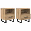 vidaXL Nachtkastje 2 st Artisan Eiken 40 x 35 x 47,5 cm Bewerkt hout