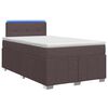 vidaXL Boxspringbed met matras Donkerbruin 120 x 200 cm Stof