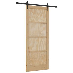 vidaXL Schuifdeur ORKDAL 86 x 211 cm Massief grenenhout Naturel
