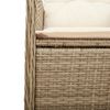 vidaXL Tuinstoelen 2 st verstelbaar met tafel poly rattan beige