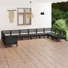 vidaXL 10-delige Loungeset massief grenenhout wit