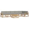 vidaXL Buiten bankenset 7 st 6-zits Wit en Lichtgrijs Polyester