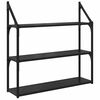 vidaXL Wandplank Muurmontage Zwart Eiken 80 x 21 x 78,5 cm