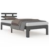 vidaXL Bedframe massief hout grijs 90x200 cm