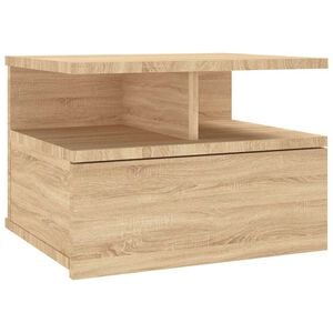 vidaXL Nachtkastje zwevend 40x31x27cm bewerkt hout sonoma eikenkleurig
