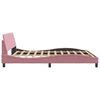 vidaXL Bedframe met hoofdeinde "Dover" 180x200 cm fluweel roze