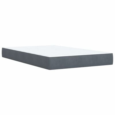 vidaXL Boxspring met matras fluweel donkergrijs 120x200 cm