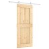 vidaXL Schuifdeur 85 x 210 cm Massief Grenenhout (Niet-Behandeld)