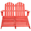 vidaXL Tuinstoel 2-zits Adirondack met voetenbank vurenhout rood