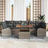 vidaXL Tuin Sofa Set met kussen 8 pcs Grijs