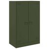 vidaXL Dressoir 67x39x107 cm staal olijfgroen