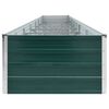 vidaXL Plantenbak verhoogd 600x80x45 cm gegalvaniseerd staal groen
