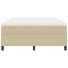 vidaXL Boxspringbed Lichtgrijs en wit. 140 x 190 cm Katoen Stof