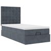 vidaXL Ottoman bed met matrassen 100x200cm fluweel donkergrijs