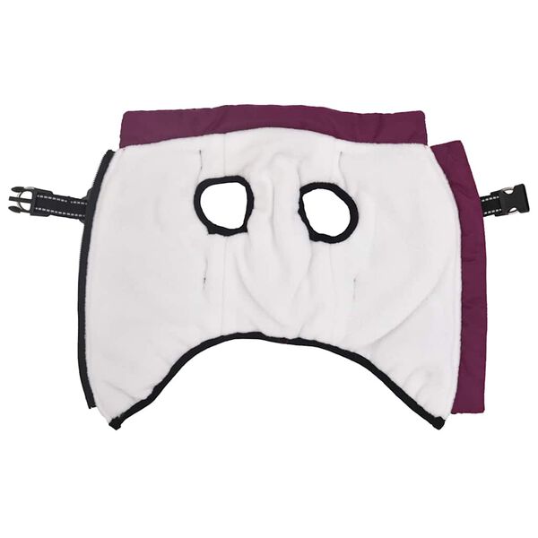 vidaXL Hondenjas met harnas waterdicht reflecterend paars L40