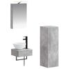 vidaXL Badkamerkastenset 4 pcs Betongrijs 40 x 10,5 x 60,5 cm