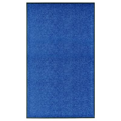 vidaXL Deurmat wasbaar 90x150 cm blauw