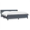 vidaXL Boxspring met matrassen fluweel donkergrijs 200x210 cm
