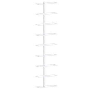 vidaXL Wijnrek voor 9 flessen wandmontage ijzer wit