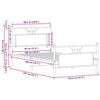 vidaXL Bedframe zonder matras hout gerookt eikenkleurig 90x200 cm
