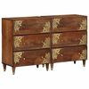 vidaXL Dressoir 2 pcs Honingbruin 60 x 33 x 75 cm Massief Mango Hout