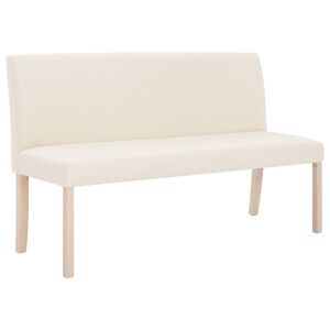 vidaXL Bankje 139,5 cm polyester cr&egrave;me