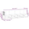 vidaXL 4-delige tuinbankset met kussens acaciahout & touw