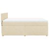 vidaXL Boxspring met matras stof cr&egrave;mekleurig 140x200 cm