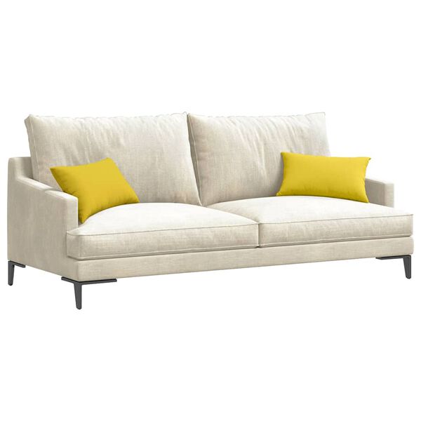 vidaXL Sofa Kussens 2 stuks Lichtgeel 50 x 30 cm Stof
