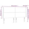 vidaXL Hoofdbord met randen 163x23x118/128 cm kunstleer wit