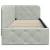 vidaXL Hoekbedframe met hoofdeinde Lichtgrijs 80 x 200 cm Fluweel