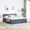 vidaXL Ottoman bed met matrassen 200x200cm fluweel donkergrijs