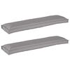 vidaXL Pallet Kussen Set 2 pcs Grijs 150 x 40 x 8 cm Oxford Stof