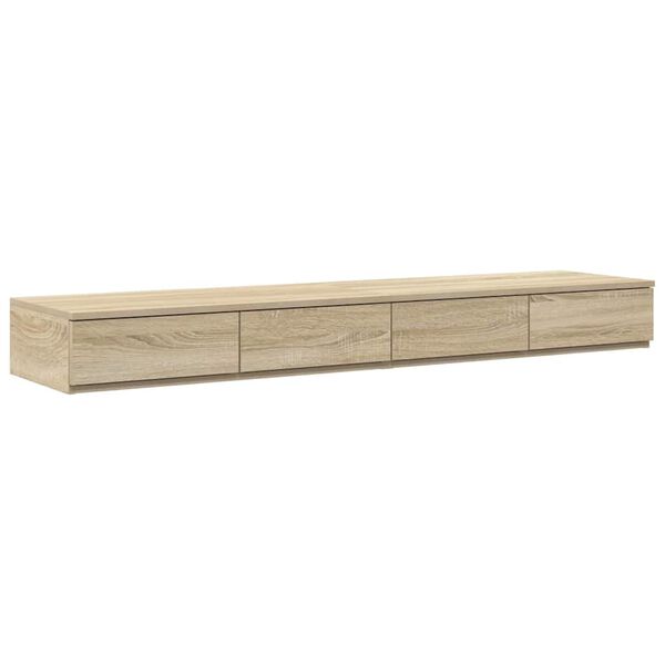 vidaXL Bedlades Sonoma Eiken 135 x 36,5 x 16,5 cm Bewerkt hout
