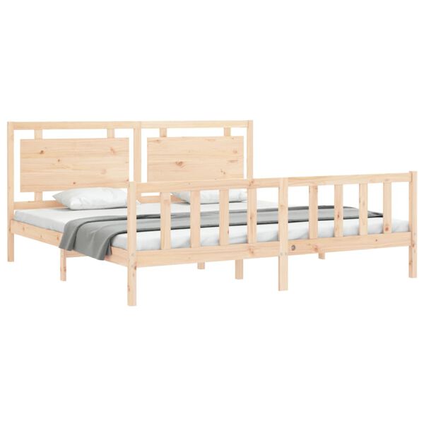 vidaXL Bedframe zonder matras massief grenenhout 200x200 cm